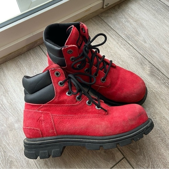 Wolverine Red Safety Protective Field Leather Workboots - Picture 2 of 15